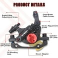 thumbnail image 3 of BUCKLOS Zoom HB-100 MTB Line Pulling Hydraulic Disc Brake Calipers Front + Rear, Aluminum Alloy Mountain Bike Hydraulic Disc Brakes with is/PM Universal Caliper Adapter for XC Trail, Fat Bike, 3 of 7
