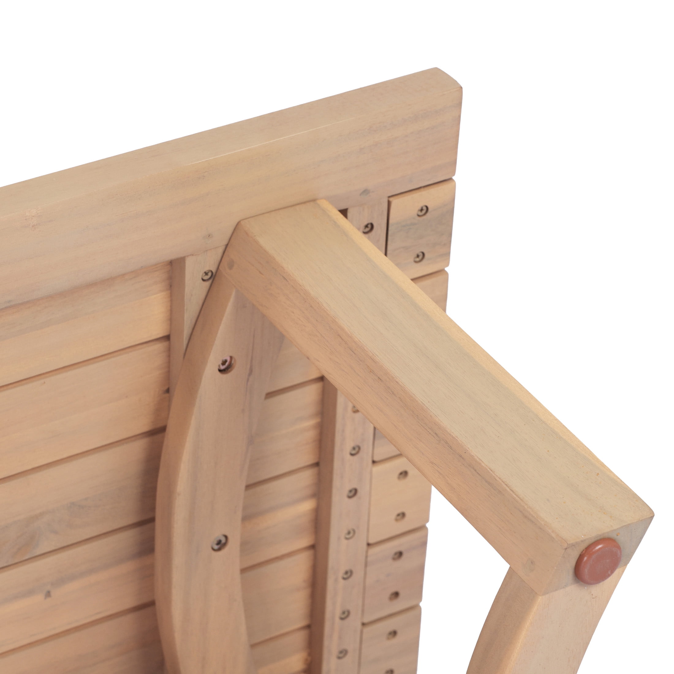 Christopher Knight Home 47" Outdoor Coffee Table, Acacia Wood Slatted Patio Table, Light Teak
