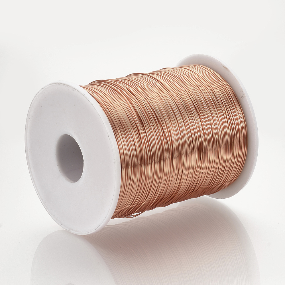 1roll Round Copper Wire for Jewelry Making Champagne golden 26 Gauge 0.4mm about 2952.75 Feet(900m)/roll