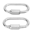 thumbnail image 2 of Ecoyyzn 2PCS Quick Link Stainless Steel DShape Locking Carabiner with Hex Screw for Climbing,Quick Link,Locking Carabiner, 2 of 8