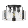 thumbnail image 2 of Aiwen 3-Light Flush Mount Ceiling Lamp Modern Novelty Light Fixture With Glass Shade, 2 of 7