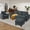 Darkgrey, variant on Jarenie Comfortable Modern Linen L Shaped Darkgrey Sectional Sofa Set