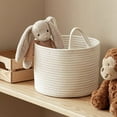 thumbnail image 4 of Extra Large Handwoven Cotton Rope Laundry Basket - Natural Hamper with Handles for Bedroom & Bathroom Storage, 4 of 7