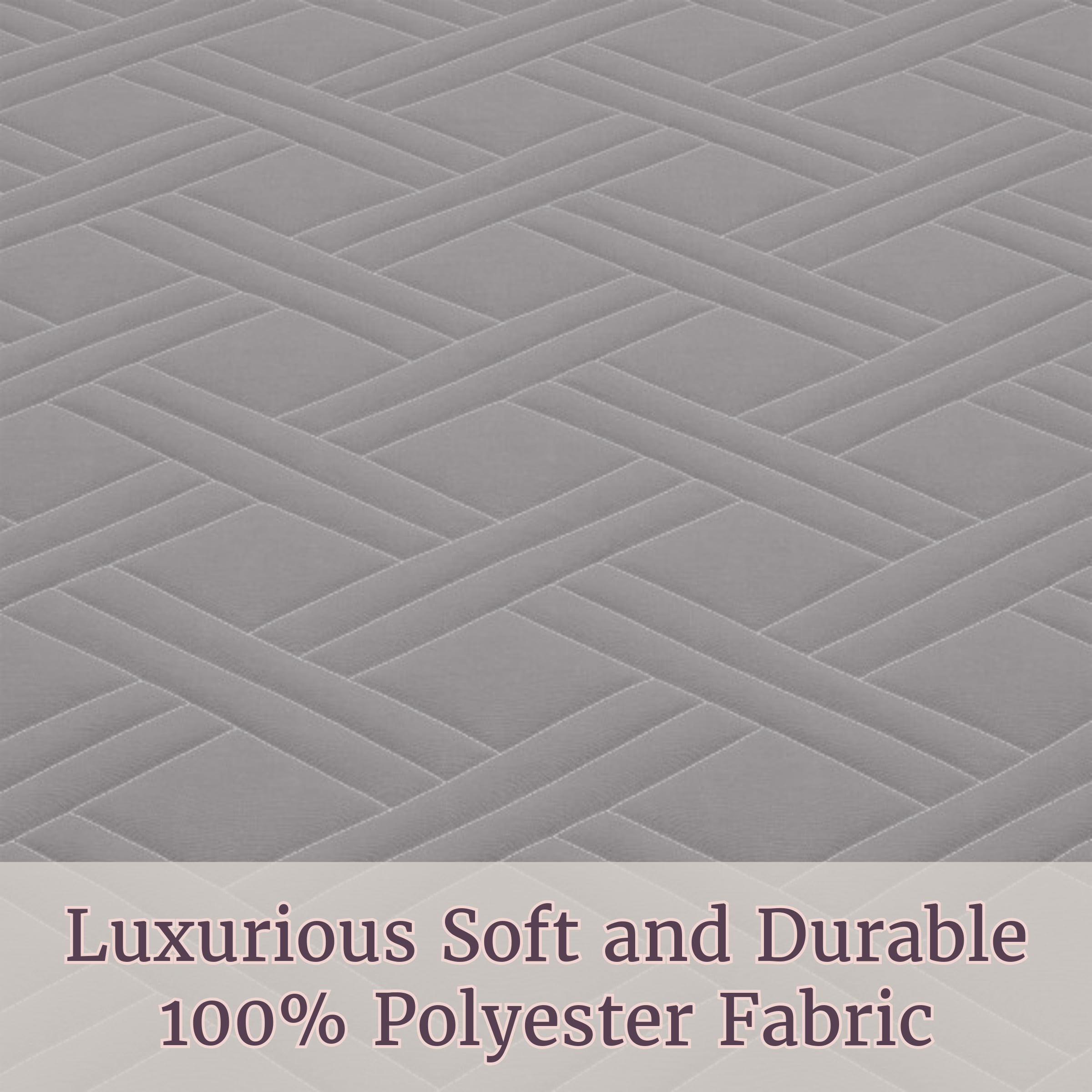 Lavish Home Modern Quilted Bedspread Coverlet with Basket-Weave Design Polyester Twin Size Quilt Bedspread (Gray)