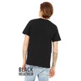 thumbnail image 2 of Bella Canvas Mens Jersey V-Neck Tee, 2XL, Black Heather, 2 of 3
