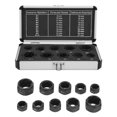 thumbnail image 3 of 10Pcs Bolt Remover Hex Black Steel Damaged Nut Stud Extractor Removal Kit with Aluminium Box, 3 of 9