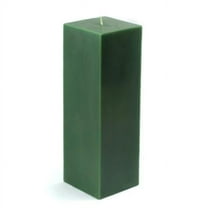 3 x 9 in.Square Pillar Candle, Hunter Green