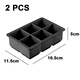 thumbnail image 2 of Molde flexible para hacer cubitos de hielo, bandeja de silicona para cubitos cuadrados grandes, molde reutilizable para bolas de hielo sin BPA con fácil liberación, hielo de fusión lenta, perfecto, 2 of 5