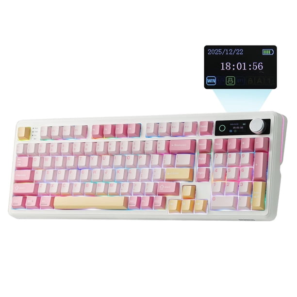 Teclado inalámbrico para juegos EPOMAKER TH99 PRO con pantalla y perilla