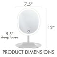 Thinkspace Beauty Round LED Lighted Countertop Mirror. Freestanding