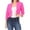 Hot Pink, variant on AOOCHASLIY Fall Clothes Fashion Women's Mid Sleeve Solid Color Top Casual Jacket Business Small Suit Jacket