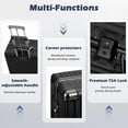 thumbnail image 5 of Luggage Aluminium Frame PC ABS Hardshell Suitcase with Spinner Wheels TSA Lock Zipperless Luggage 28 inch Black, 5 of 8