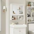 thumbnail image 6 of Walsunny Medicine Bathroom Cabinet with Adjustable Partitions and Inlaid Mirror Door, with a big Shelf for Kitchen, Dining room, 6 of 7