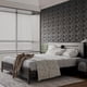 thumbnail image 5 of Art3dwallpanels Paquete de 50 paneles de pared 3D Diamond para decoración de interiores, paneles de pared de PVC con textura floral para sala, lobby, dormitorio, hotel y oficina, negro, 12'' x 12'', 5 of 9