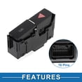 thumbnail image 4 of Interruptor de Indicador de Advertencia Único Bargains No.8316060060 Botón de Luz de Advertencia Interruptor de Peligro para Toyota Prado 2009-2017, 4 of 6