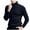 #H-Navy, variant on GuangCheng Slim Fit Sweaters for Men, Warm Thick Turtleneck Pullover Tops with Twist Patterned