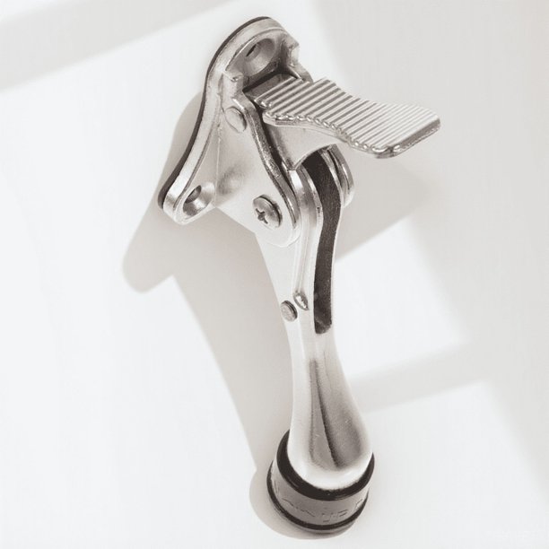 KAKOWELY Tope De Puerta Pesado De Metal Para Uso En Piso Con Mecanismo Ajustable Color Plata