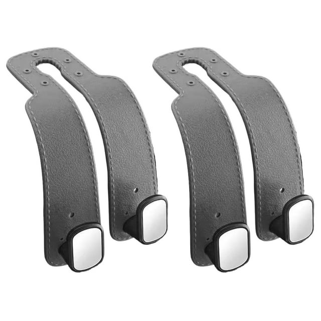 braveheart 2pcs/set Rubber Leather Under-Seat Console Hooks Flexible Webbing And Durable Texture Made Gray Two packs