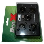 ProX XC-SBCAT6-4XM 4-Channel XLR-M CAT6 Audio/DMX Portable Snake Box