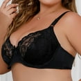 thumbnail image 4 of MHFRRA Compression Bra Women's Double Lace Lingerie Plus Size Bra 95D, 4 of 7