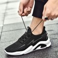 thumbnail image 6 of Men's Breathable Knit Sneakers with Cushion Sole, Comfortable Thick-Soled Sport Shoes Lightweight Casual Running Shoes Fashion 𝖫a𝖼e Up Jogging Shoes for Summer and Autumn, 6 of 8