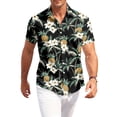 thumbnail image 2 of HAJWOH Hawaiian Shirt for Men Casual Button Down Short Sleeve Summer Beach Shirts Loose Fit Floral Print Tropical Tops, 2 of 7