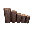 thumbnail image 4 of 5 cubiertas cilíndricas para pedestal, suaves y elásticas para mesa de postre. Grano de madera, 4 of 9