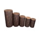 thumbnail image 4 of 5 cubiertas cilíndricas para pedestal, suaves y elásticas para mesa de postre. Grano de madera, 4 of 9