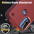 thumbnail image 4 of JTCASES for Motorola Moto G Pure(2022) Case, Foldable Kickstand Heavy Duty Protective Rugged Hybird Anti-slip Shockproof/Drop Resistant PC TPU Shell, Red, 4 of 7