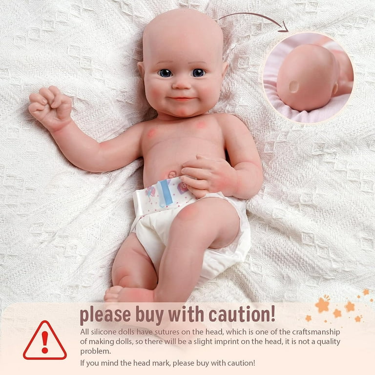 Free Shipping BABESIDE 16 Inch Reborn Baby Dolls Soft Realistic Weighted Full Platinum Silicone Body Real Newborn Baby Dolls for 3 Years Old Walmart