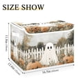 thumbnail image 5 of Yayeee Collapsible Cube Storage Bin with Lid Fabric Closet Decorative Basket with Handles, Halloween Pumpkin Field, 5 of 7