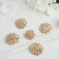 thumbnail image 2 of Efavormart 5 Pcs Assorted Gold Plated Mandala Crystal Rhinestone Brooches Floral Sash Pin Brooch Bouquet Decor, 2 of 11