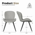 thumbnail image 4 of Daluvenix Modern Dining Chairs Set of 4 Upholstered Comfy Fabric Kitchen & Dining Room Chairs with Metal Legs & Thick Cushions for Living Room, Grey, 4 of 7