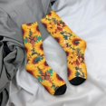 thumbnail image 5 of Gukieu Colorful Bohemian Sunflower Print Contrast Color Mid-calf Socks, Sweat-wicking Athletic Socks, Unisex Clothing Accessories, 5 of 6
