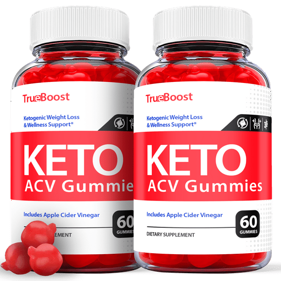 (2 Pack) True Boost Keto ACV Gummies - Supplement for Weight Loss - Energy & Focus Boosting Dietary Supplements for Weight Management & Metabolism - Fat Burn - 120 Gummies