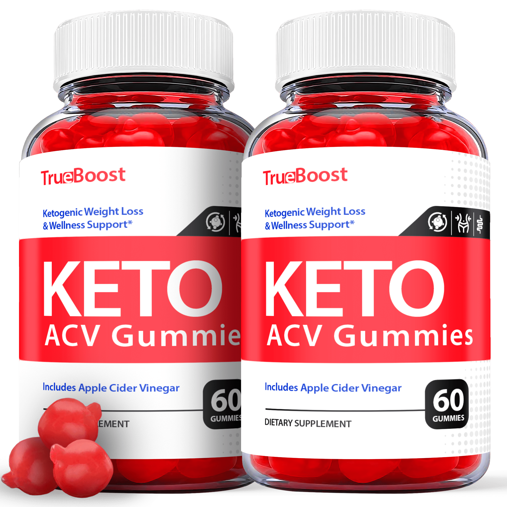 (2 Pack) True Boost Keto ACV Gummies - Supplement for Weight Loss - Energy & Focus Boosting Dietary Supplements for Weight Management & Metabolism - Fat Burn - 120 Gummies
