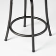 thumbnail image 5 of Homy Casa Adjustable 24" or 29" Swivel Bar Stools Set of 2, Contemporary Faux Leather Upholstered, Brown, 5 of 10
