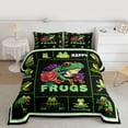 thumbnail image 2 of Homewish Green Frog 3 Pieces Queen Comforter Set for Boys Girls,Cartoon Animal Ultra Soft Bedding Sets,Flower Wildlife Bedding Comforter Set,Lightweight Room Decor,Reversible, 2 of 8