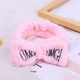 thumbnail image 2 of UJNDER Letter OMG Hair Tie Bow Face Wash Makeup Headband Accessories for Women Hair Accessories Pink, 2 of 3