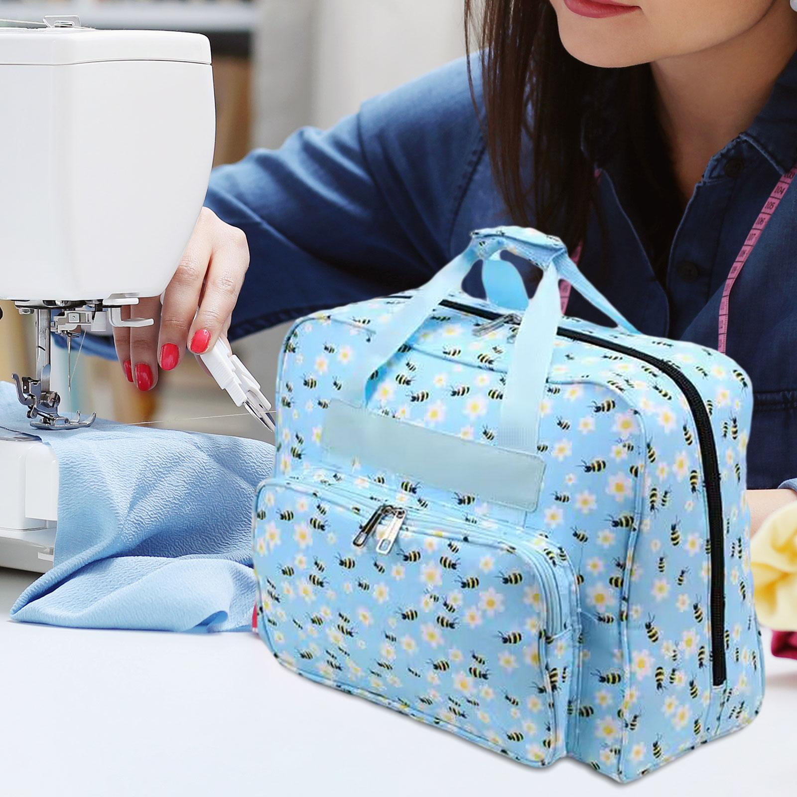 HOMYL Knitting Bag Yarn Tote Crochet Tote with Carry Handle Portable Crochet Organizer C