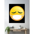 thumbnail image 2 of Face Mask Emoji Poster Wall Art, Modern Wall Decor, 8x12 UNFRAMED, 2 of 3