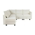 thumbnail image 5 of Naomi Home Elizabeth Modern DIY Collection-Fabric:Linen,Finish:White Down,Style:5 Piece Modular Sectional, 5 of 9