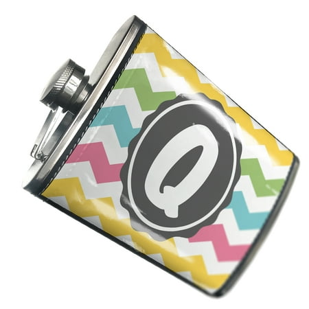 

NEONBLOND Flask Monogram Q Rainbow Chevron