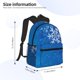 thumbnail image 2 of Disketp Blue Christmas With Snowflakes Mochila Ligera Clásica con Múltiples Bolsillos, Mochila Casual para Hombre y Mujer, Ideal para Escuela, Trabajo y Viajes, 2 of 6