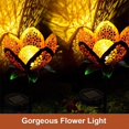 thumbnail image 4 of Luces Solares Al Aire Libre Retro Metal Hollow Flower Light Garden Solar Flower Light Para Yard Patio Party Cateissary VI011546-00, 4 of 6