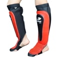 thumbnail image 3 of Par de Espinilleras de Piel Tipo Calceta Fire Sports MMA, Kick Boxing, Muay Thai, Rojo, 3 of 4
