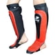 thumbnail image 3 of Par de Espinilleras de Piel Tipo Calceta Fire Sports MMA, Kick Boxing, Muay Thai, Rojo, 3 of 4