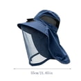 thumbnail image 3 of Cadancy Sun Hat Wide Brim Fishing Cap with Solar Fan Mesh Face Shield Neck Flap Outdoor UV Protection Summer Gardening Hiking Camping Breathable Cooling Shade Cover, 3 of 6