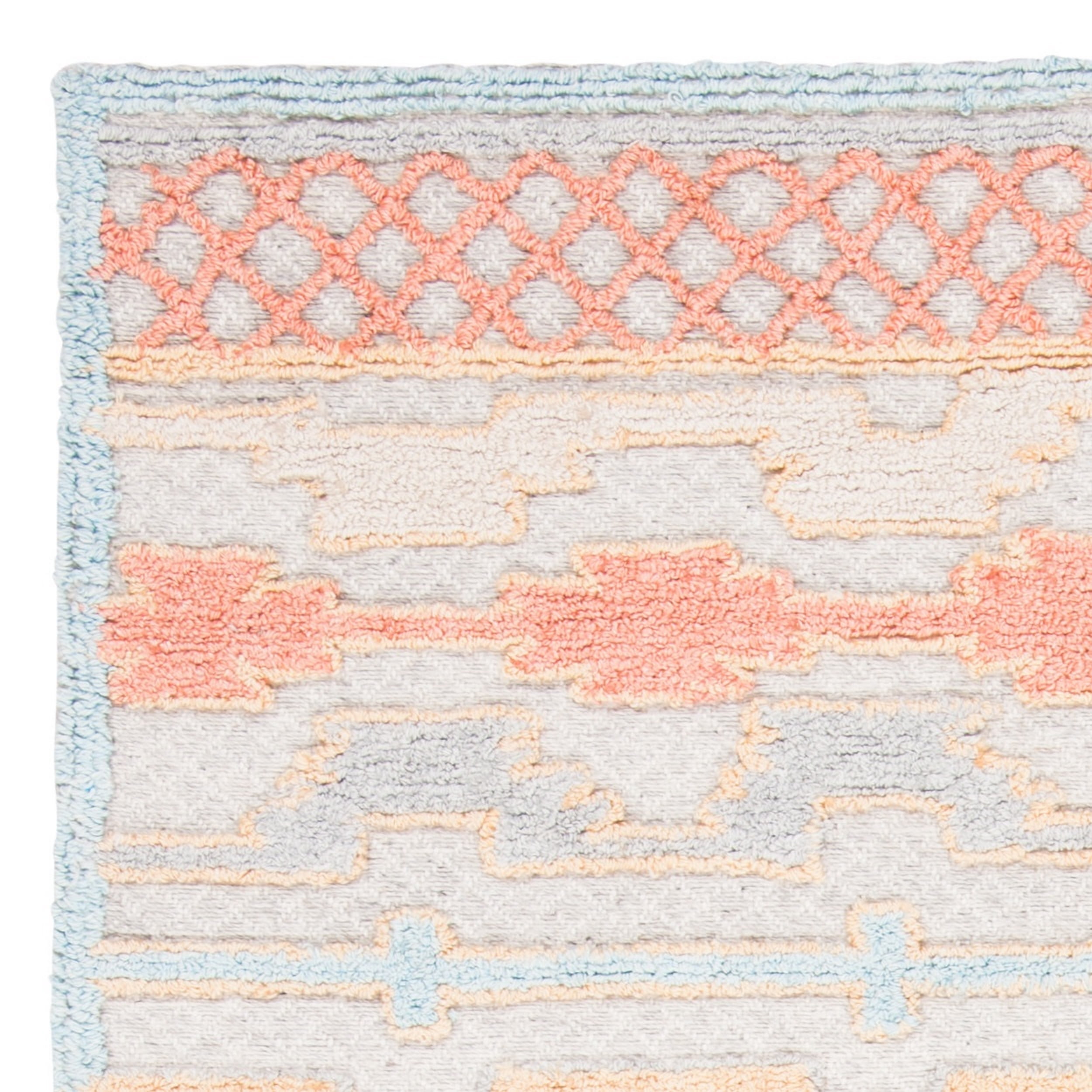 SAFAVIEH Trace Constantine Abstract Striped Area Rug, Blue/Rust, 4' x 6'