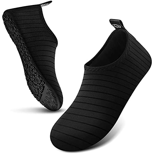 Water Shoes Barefoot Quick Dry Aqua Socks Yoga for Men Women Black 8 D M